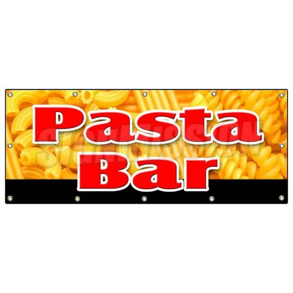 Signmission PASTA BAR BANNER SIGN dressing salad pasta noodles vegetables tomato B-120 Pasta Bar - main